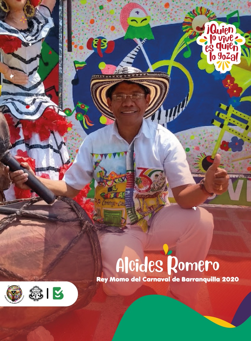 Alcides Romero, representante del Semillero, Rey Momo 2020