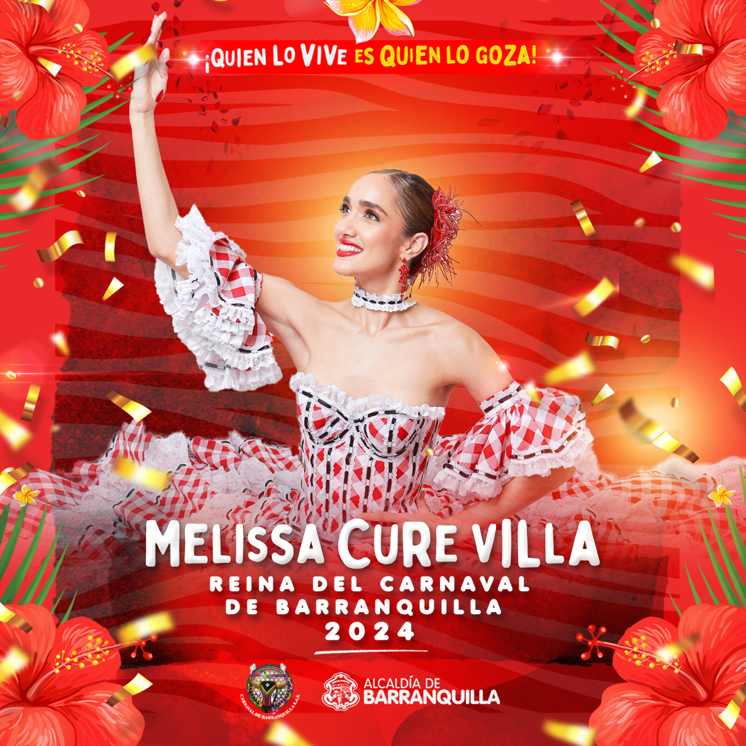 Junta Directiva designa a Melissa Cure Villa, Reina del Carnaval de Barranquilla 2024 Carnaval