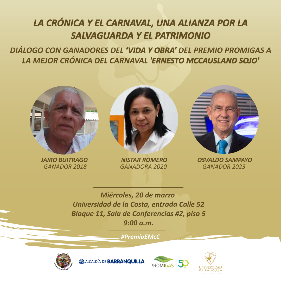Con conversatorio sobre ‘La Crónica y el Carnaval’ inicia agenda del Premio McCausland 2024