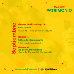 ¡Celebramos el Mes del Patrimonio! Contamos con una agenda de actividades para celebrar que nuestro Patrimonio es orgullo, historia y riqueza cultural.