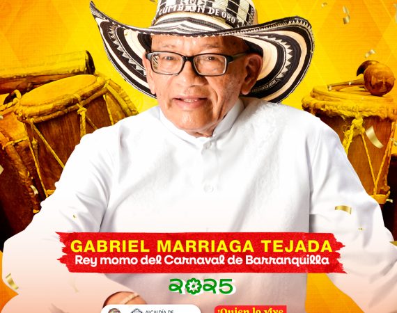 Gabriel Marriaga, Rey Momo del Carnaval de Barranquilla 2025.