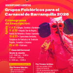 Carnaval de Barranquilla abre inscripciones para grupos folclóricos y disfraces del Carnaval 2026