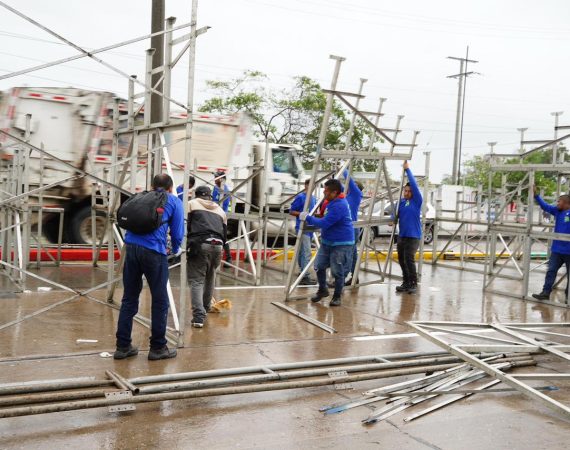 Comienza montaje de estructuras en la vía 40 y el Cumbiódromo celebra 35 años como gran escenario del Carnaval de Barranquilla