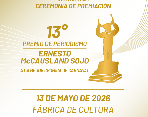 Todo listo para la ceremonia de la 13ª edición del Premio de Periodismo Ernesto McCausland Sojo este miércoles en la Fábrica de Cultura