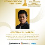 Josefina Villarreal, reconocimiento Vida y Obra en la 13° edición del Premio de Periodismo Ernesto McCausland Sojo