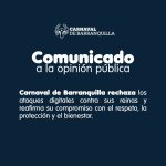 Carnaval de Barranquilla rechaza los ataques digitales contra sus reinas y reafirma su compromiso con el respeto, la protección y el bienestar